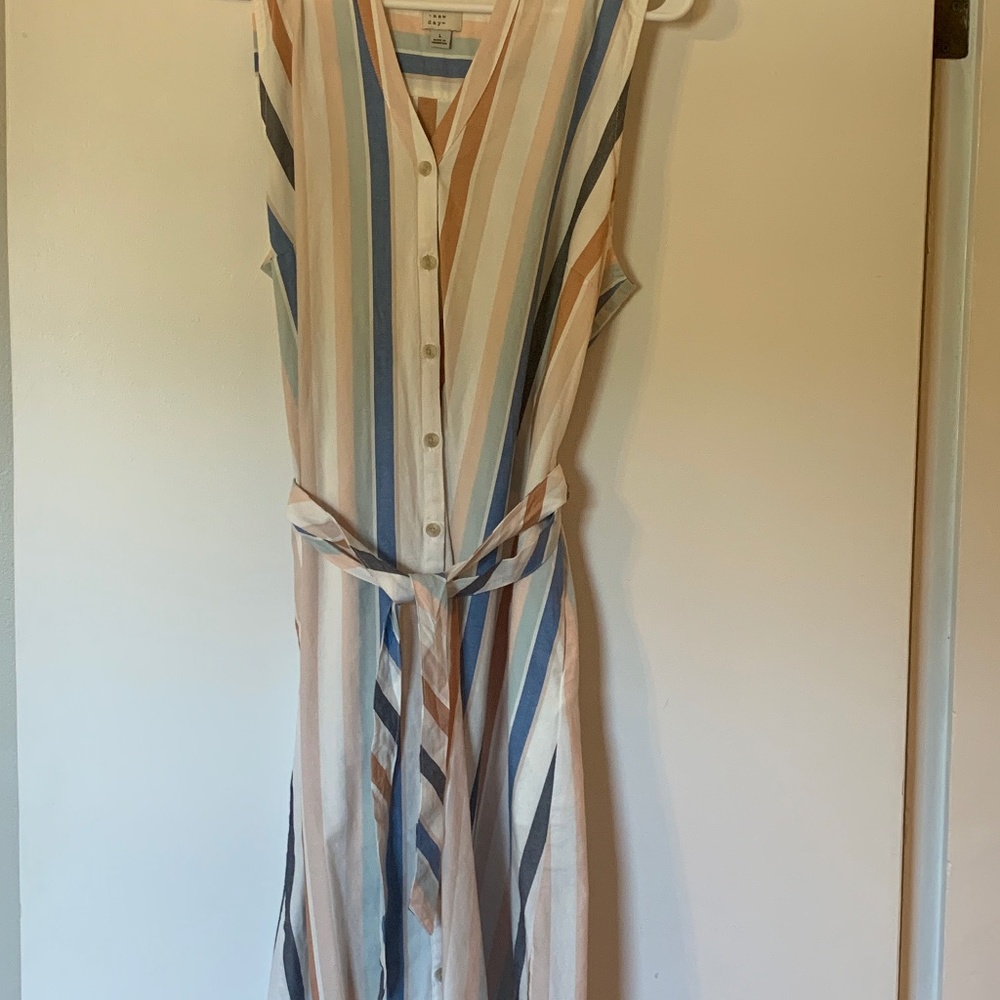 Women’s cotton striped dress size L